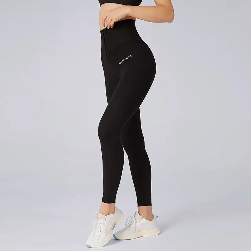 Women's Black High Waist Fitness Pants for Running & Yoga - Image 6