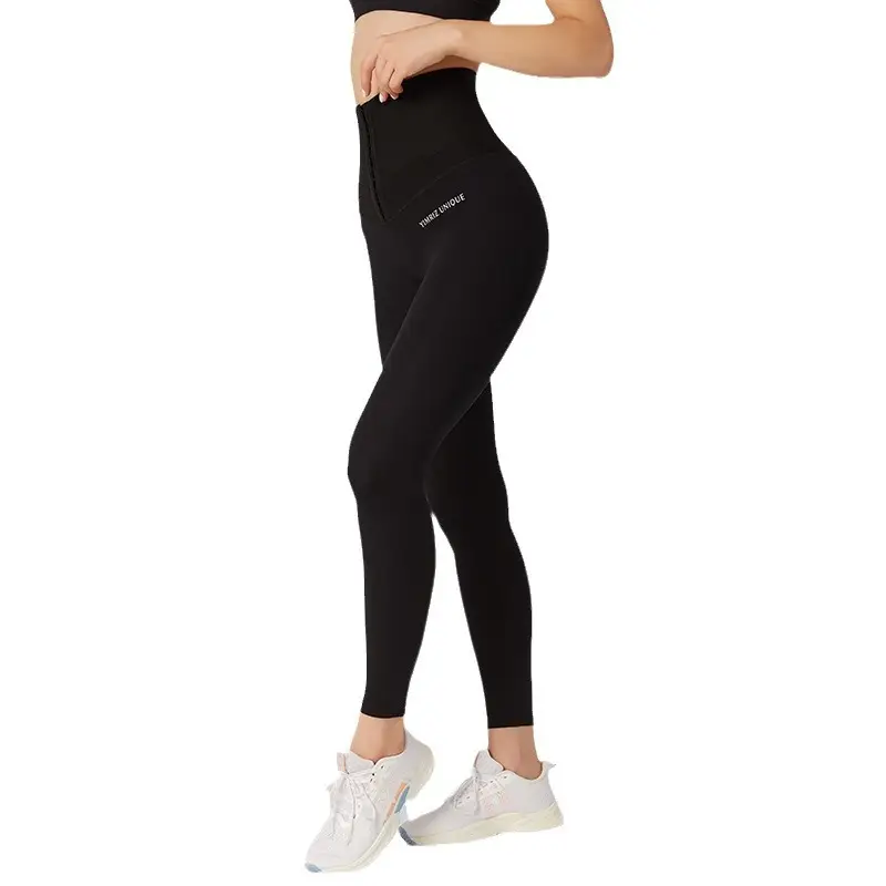 Women's Black High Waist Fitness Pants for Running & Yoga - Image 7