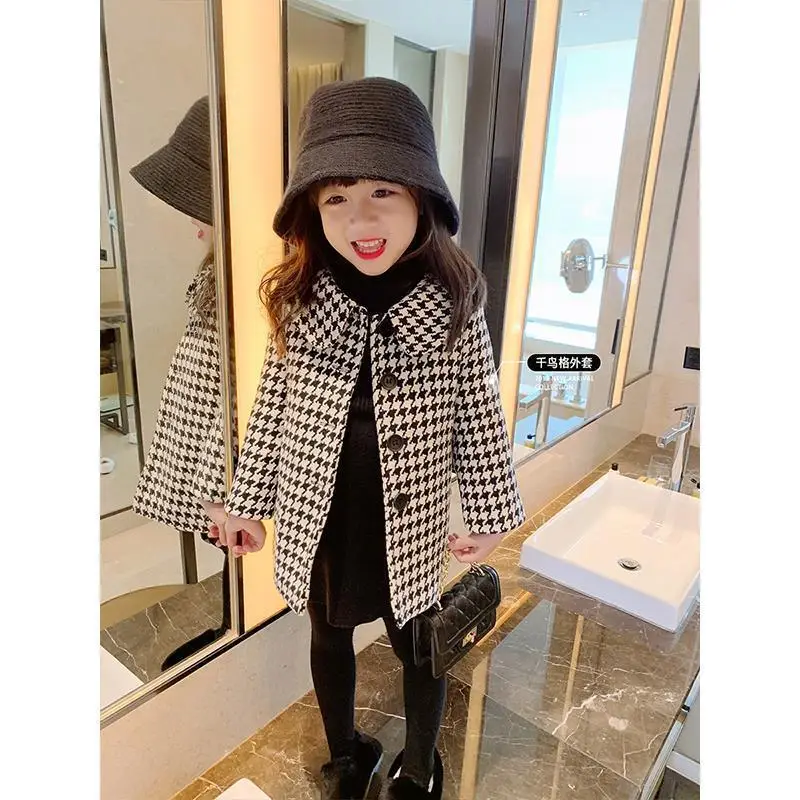 Girls Woolen Outfit Korean Style 2025 Spring Fall - Image 4