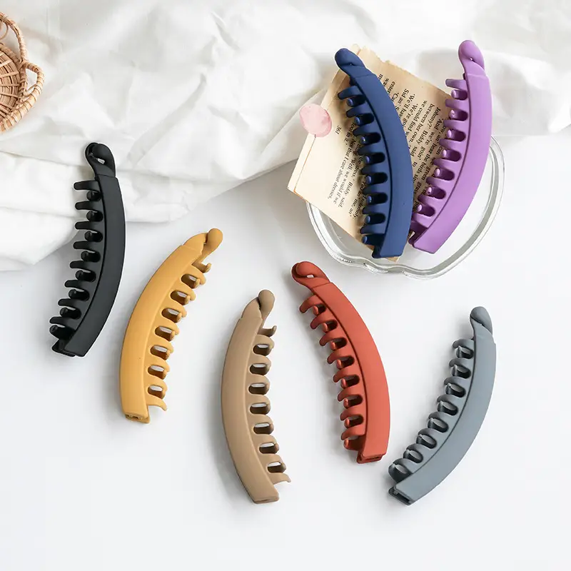 Frosted Toothed Hair Grabber Clip for Dark Ponytail