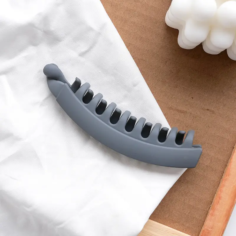 Frosted Toothed Hair Grabber Clip for Dark Ponytail