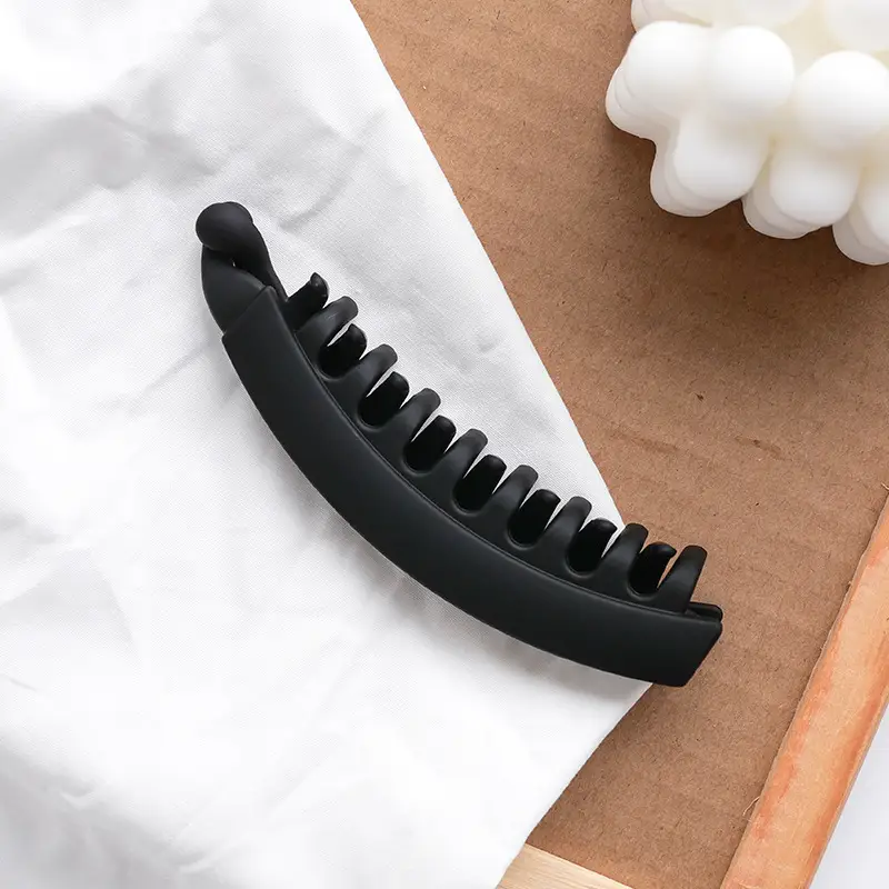 Frosted Toothed Hair Grabber Clip for Dark Ponytail