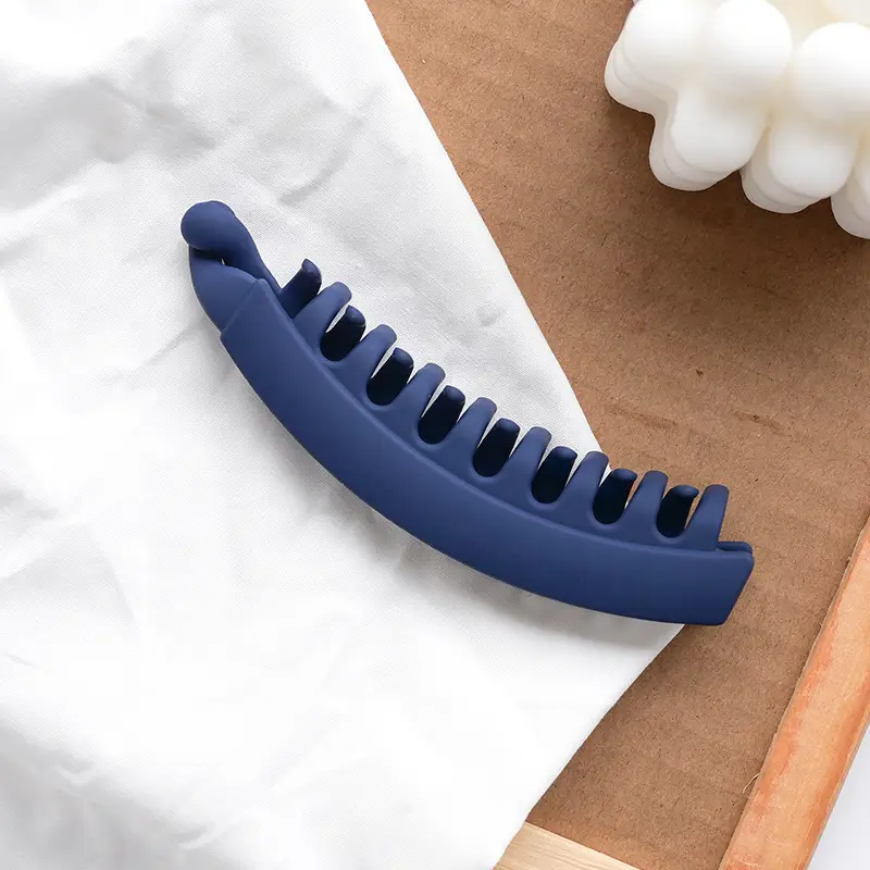Frosted Toothed Hair Grabber Clip for Dark Ponytail