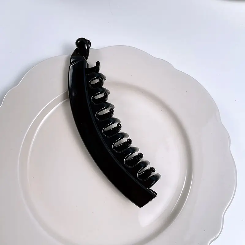 Frosted Toothed Hair Grabber Clip for Dark Ponytail