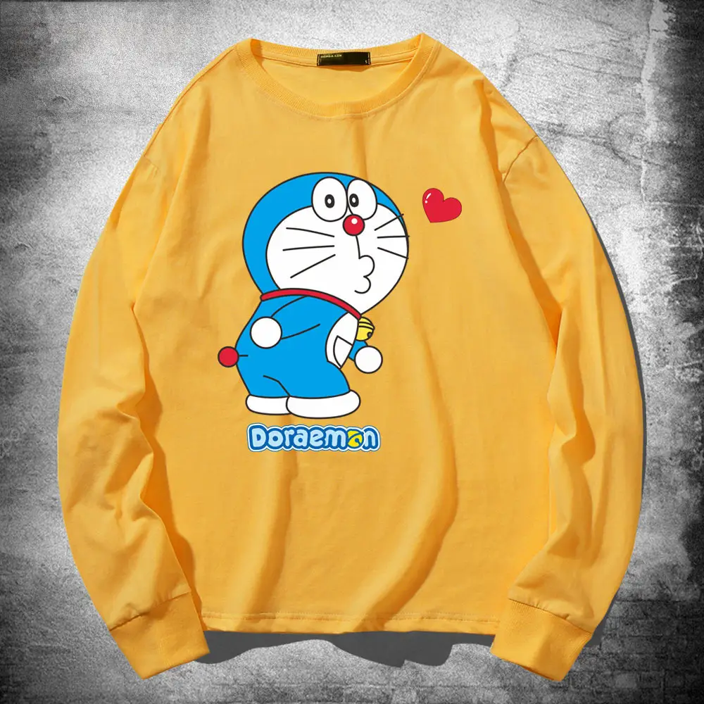 Doraemon Couple Sweatshirt Yellow Long Sleeve - Image 12