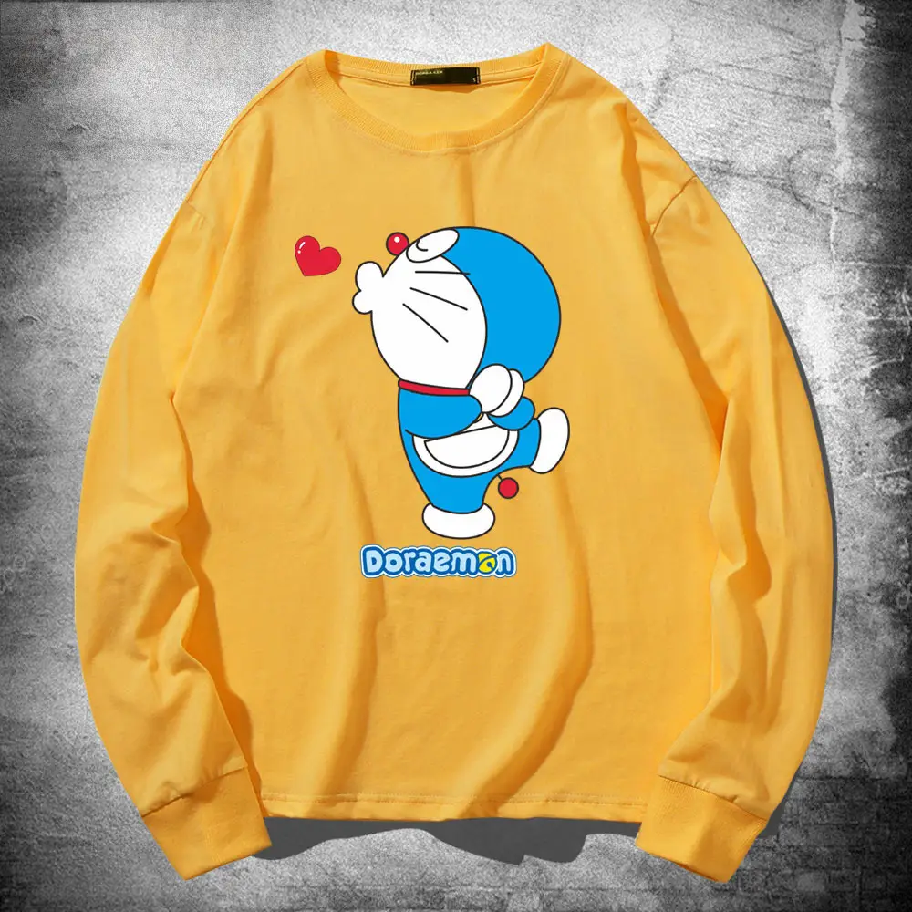 Doraemon Couple Sweatshirt Yellow Long Sleeve - Image 3