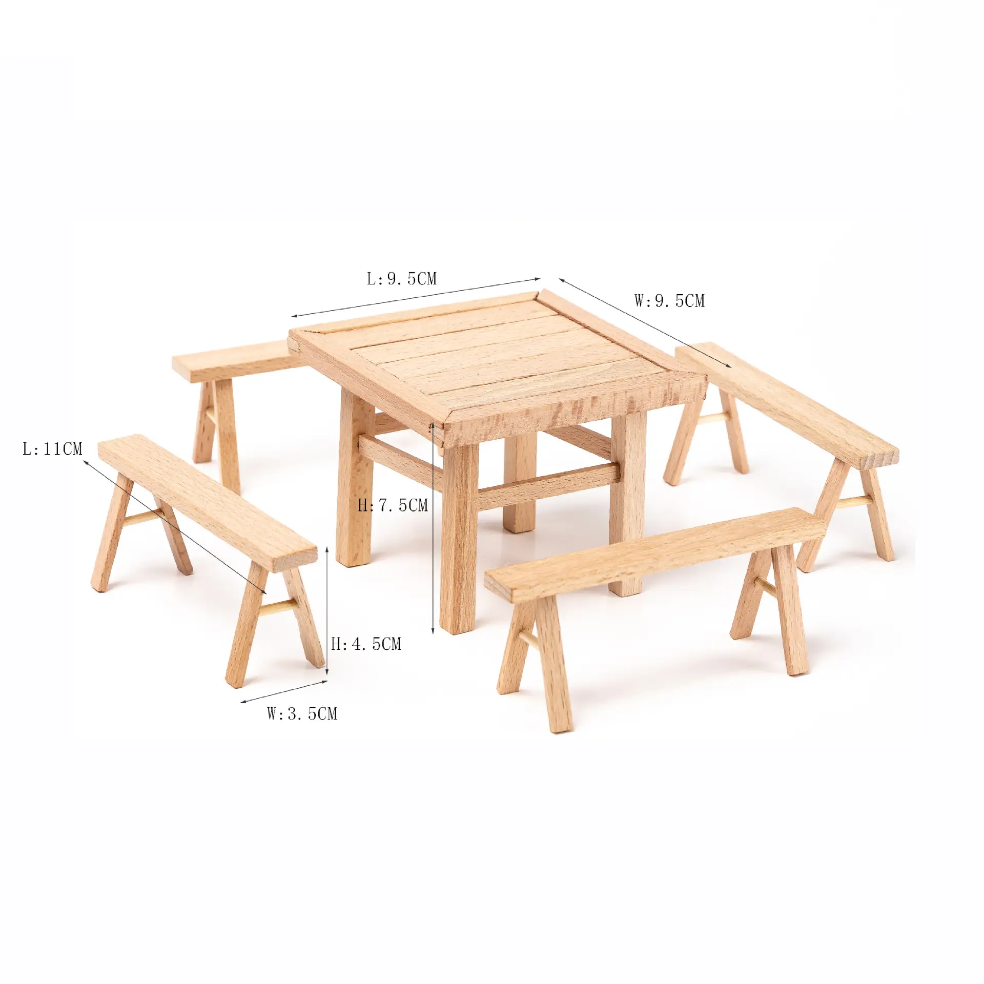 Wooden Kids Building Blocks Kong Ming Lock Table Chair DIY