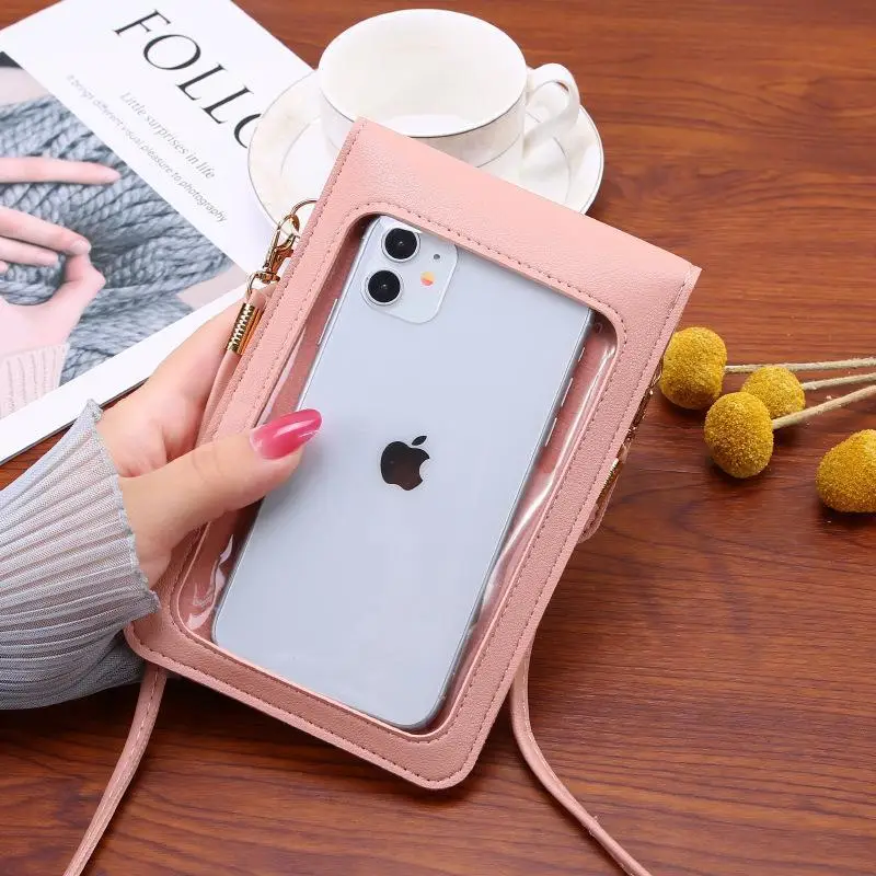 Green Touch Screen Mobile Phone Bag for Women - Image 12