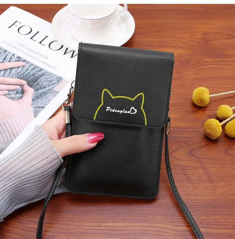 Green Touch Screen Mobile Phone Bag for Women - Image 6