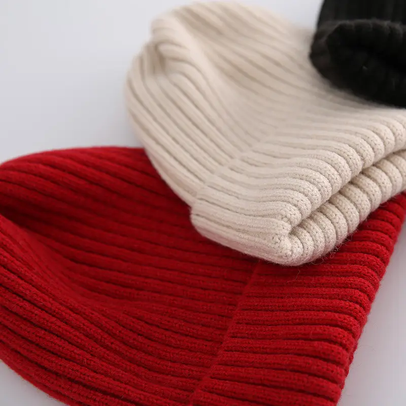 Red Knitted Beanie Hat for Boys Girls Winter Warm - Image 8
