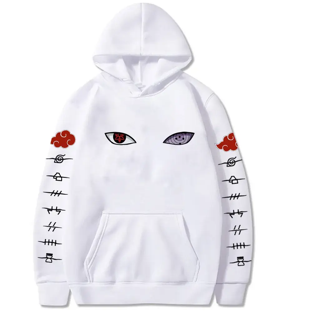 Naruto Sasuke Printed Velvet Hoodie Yellow Men Women