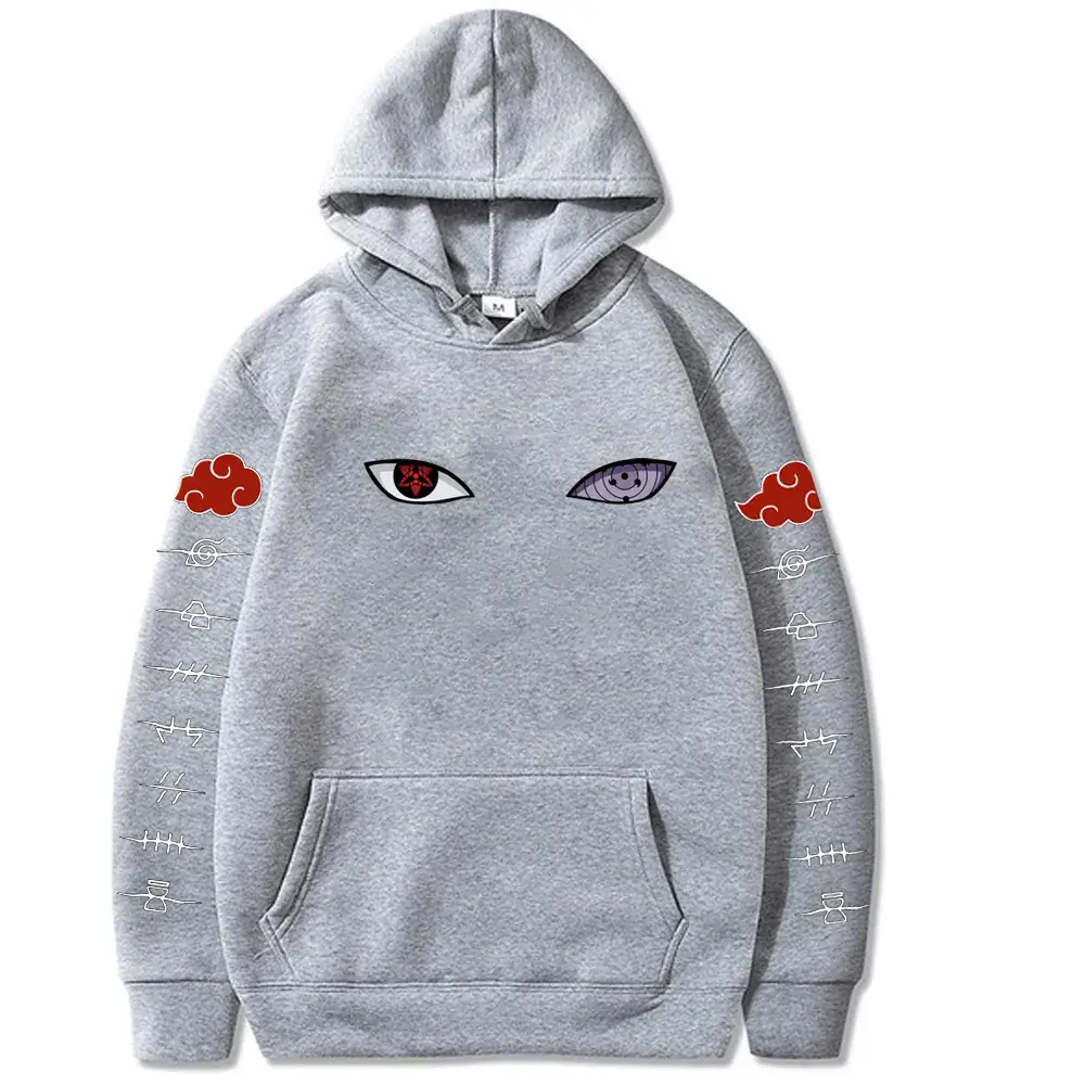 Naruto Sasuke Printed Velvet Hoodie Yellow Men Women