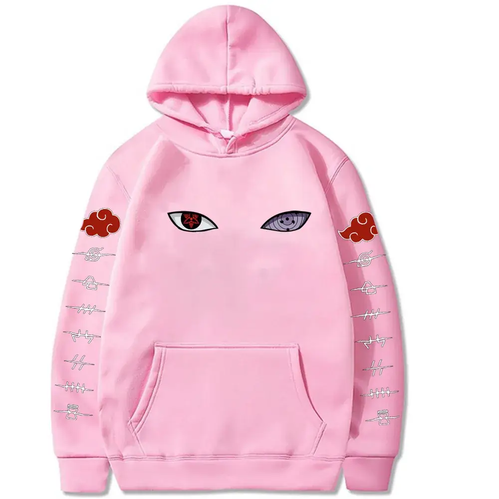 Naruto Sasuke Printed Velvet Hoodie Yellow Men Women