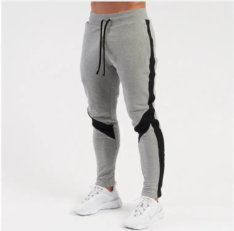 Men White Black Slim Fit Sweatpants Set