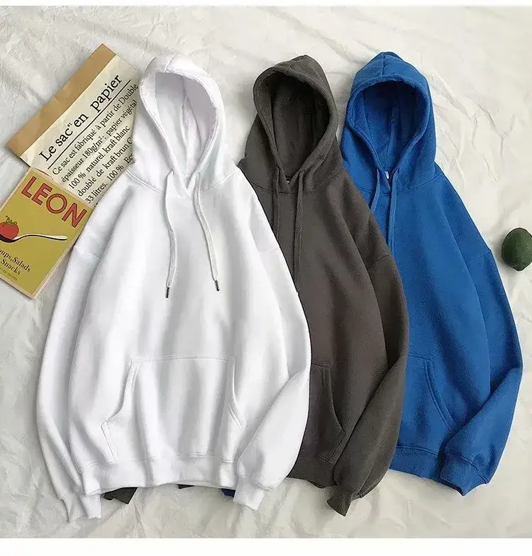 2020 Korean Hooded Plus Velvet Sweater Loose Casual - Image 15