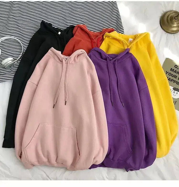2020 Korean Hooded Plus Velvet Sweater Loose Casual - Image 18