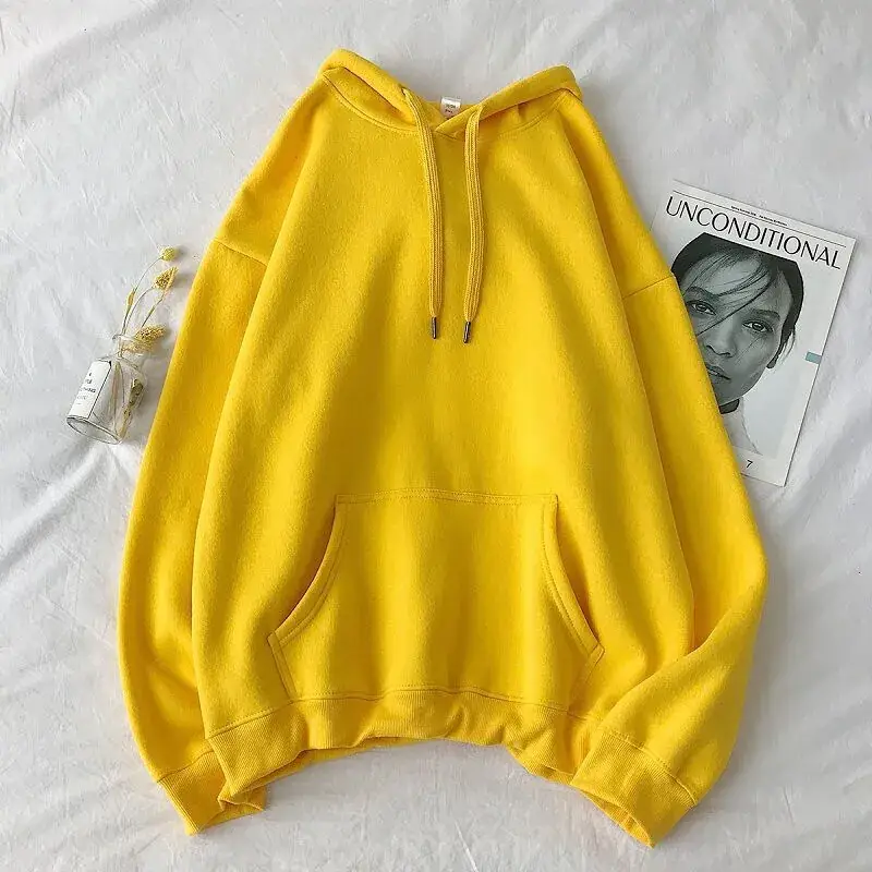 2020 Korean Hooded Plus Velvet Sweater Loose Casual - Image 3