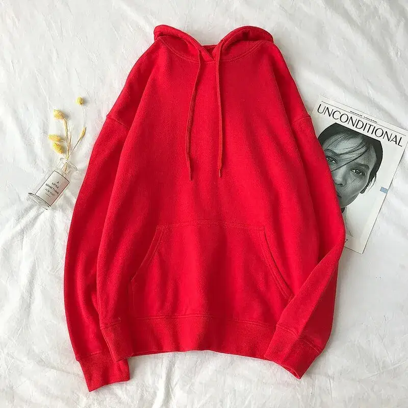 2020 Korean Hooded Plus Velvet Sweater Loose Casual - Image 4