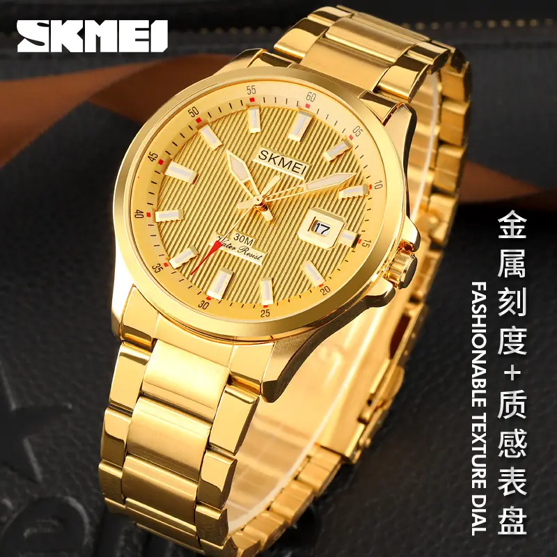 Men's Black Quartz Calendar Watch with Date Display