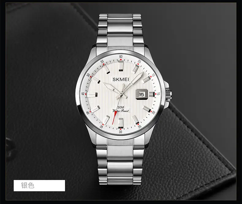 Men's Black Quartz Calendar Watch with Date Display — feature 17