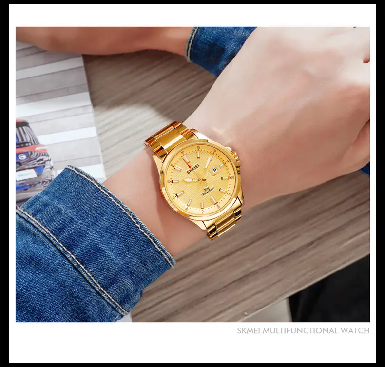 Men's Black Quartz Calendar Watch with Date Display — feature 20