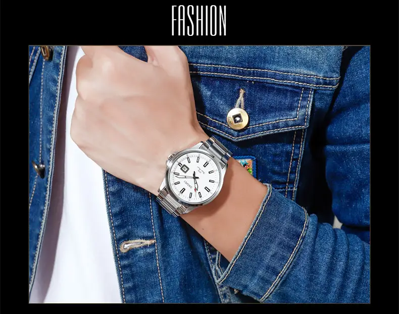 Men's Black Quartz Calendar Watch with Date Display — feature 21