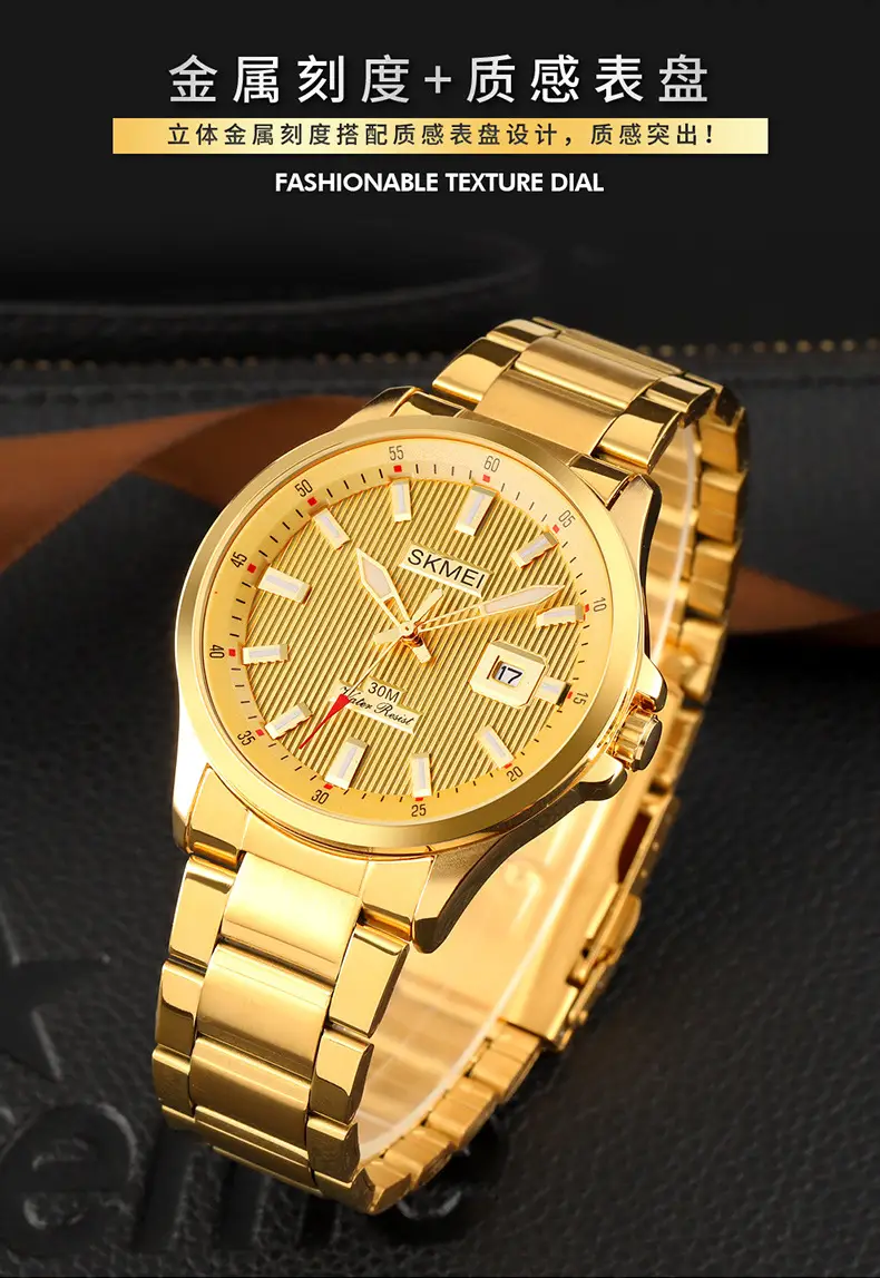 Men's Black Quartz Calendar Watch with Date Display — feature 8