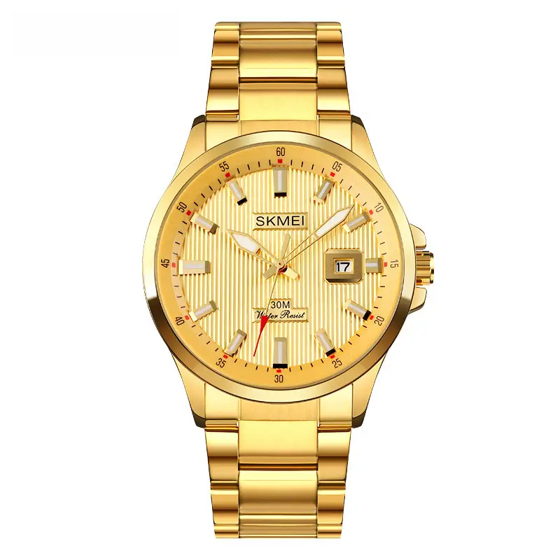 Men's Black Quartz Calendar Watch with Date Display