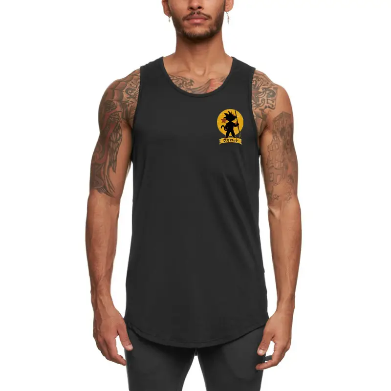 Men's Sleeveless Dragon Logo Vest Grey Summer Gym