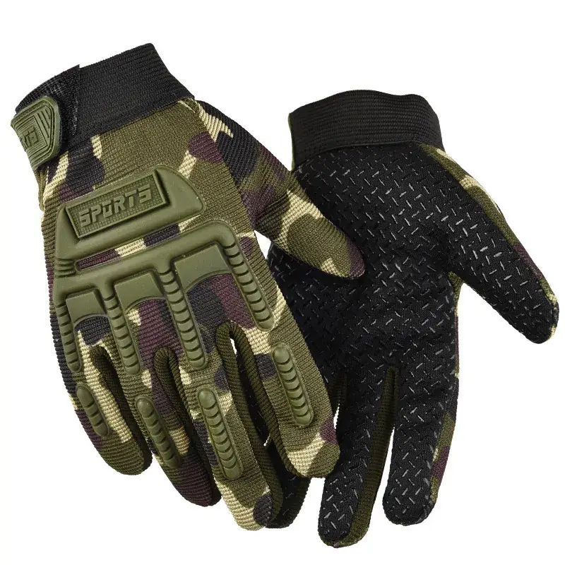 Children's Tactical Black Finger Gloves for Sports & Car Use