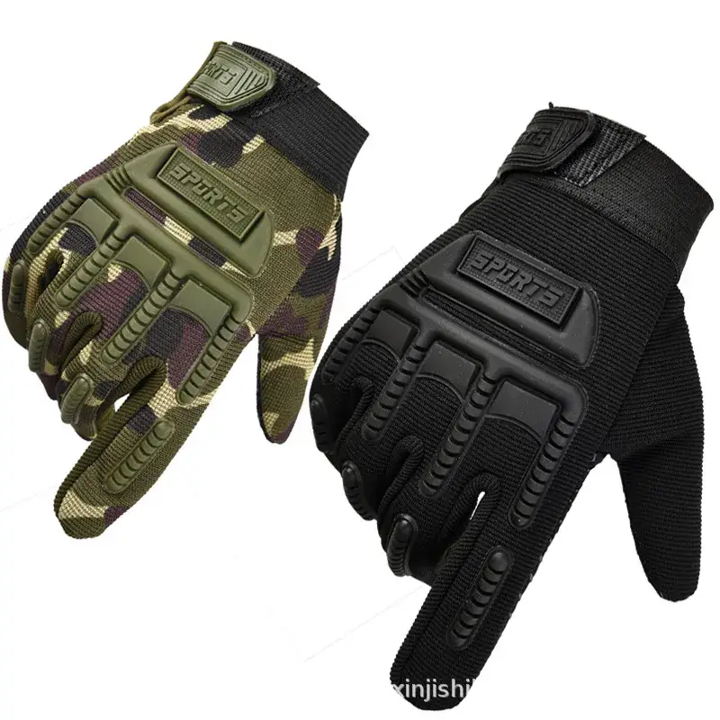 Children's Tactical Black Finger Gloves for Sports & Car Use
