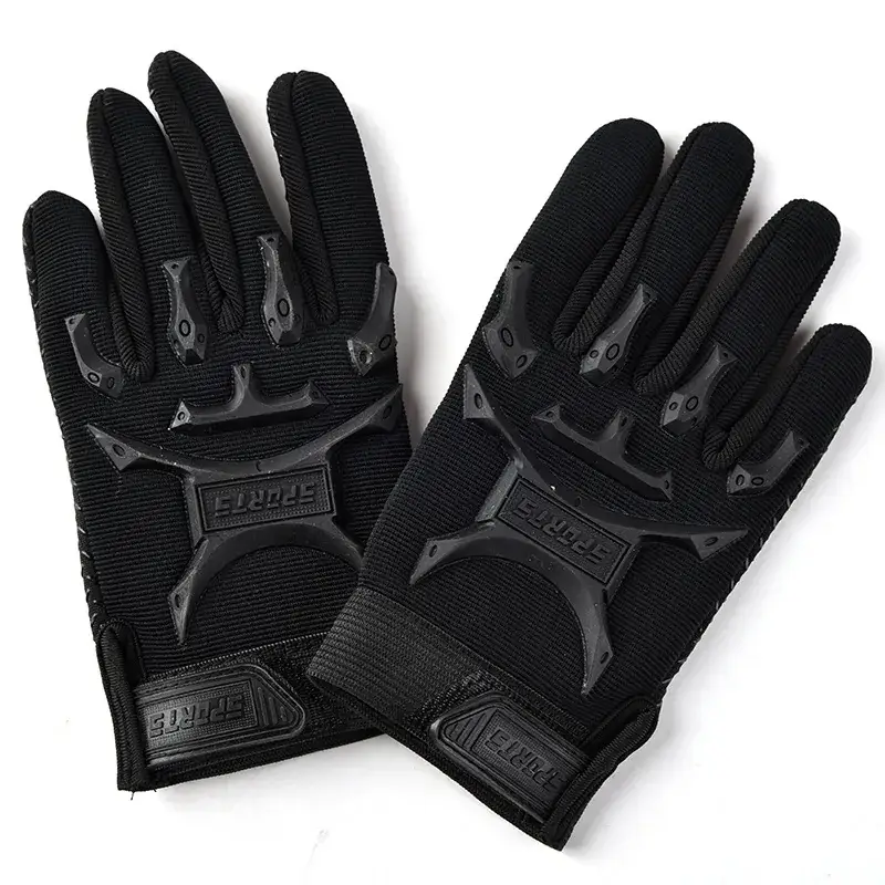Children's Tactical Black Finger Gloves for Sports & Car Use