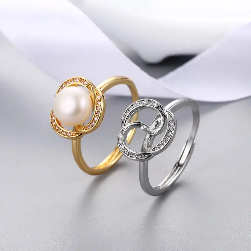 Adjustable Pearl Flower Ring for Women - Image 6