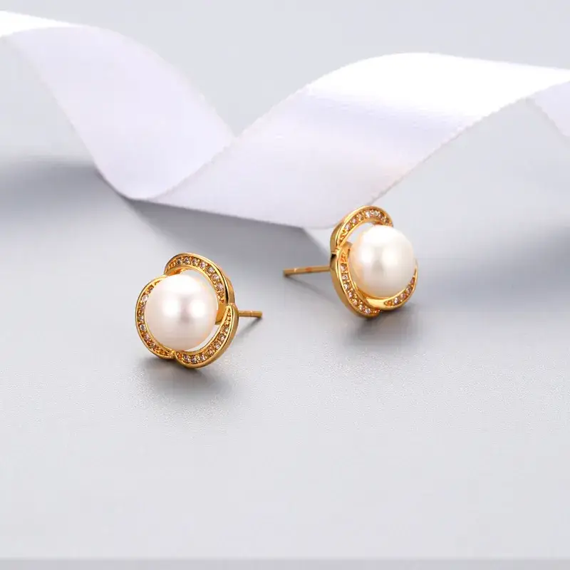 8mm Freshwater Pearl Earrings for Women - Image 7