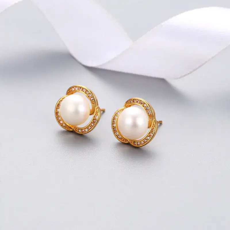 8mm Freshwater Pearl Earrings for Women - Image 2