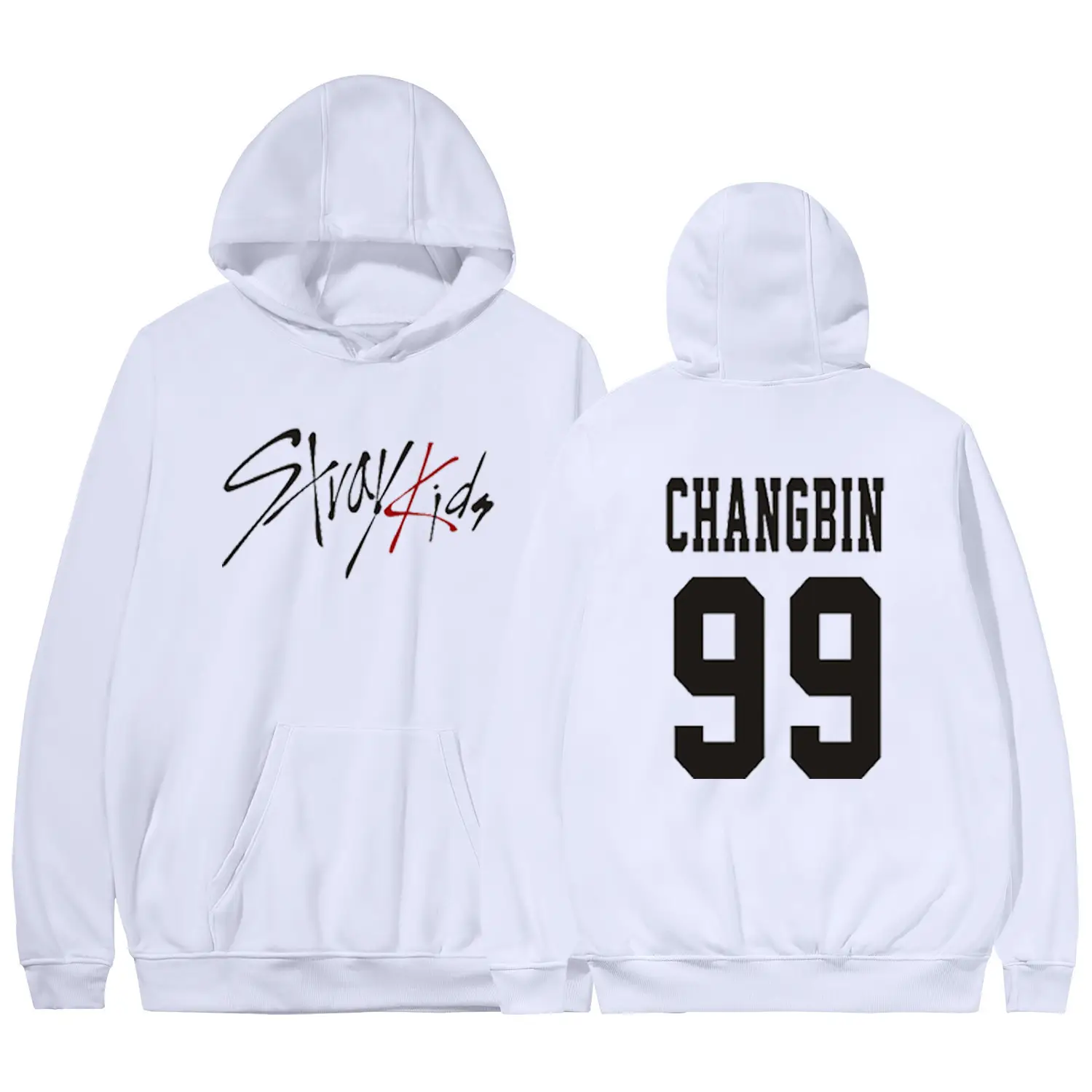 StrayKids Changbin Hoodie White 99 - Image 11
