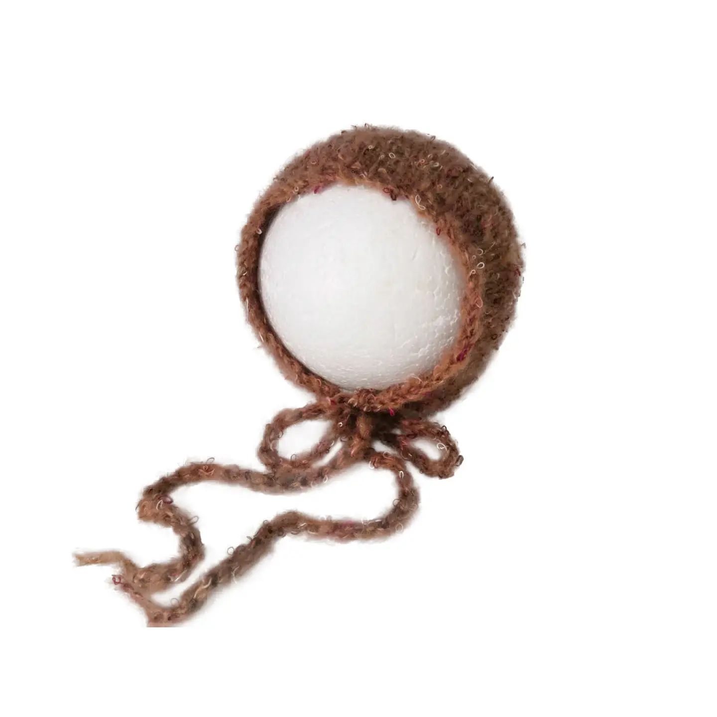 Newborn Photo Hat with Full Moon Design Wool Knit - Image 7