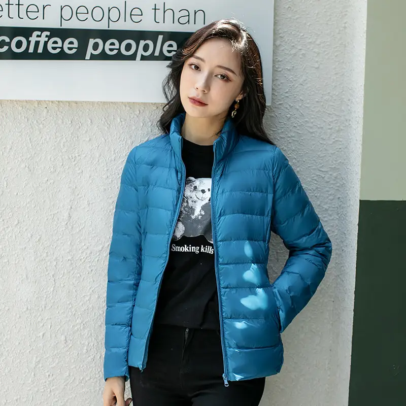 Women's 2025 Lightweight Down Jacket Blue Cross-Border - Image 7