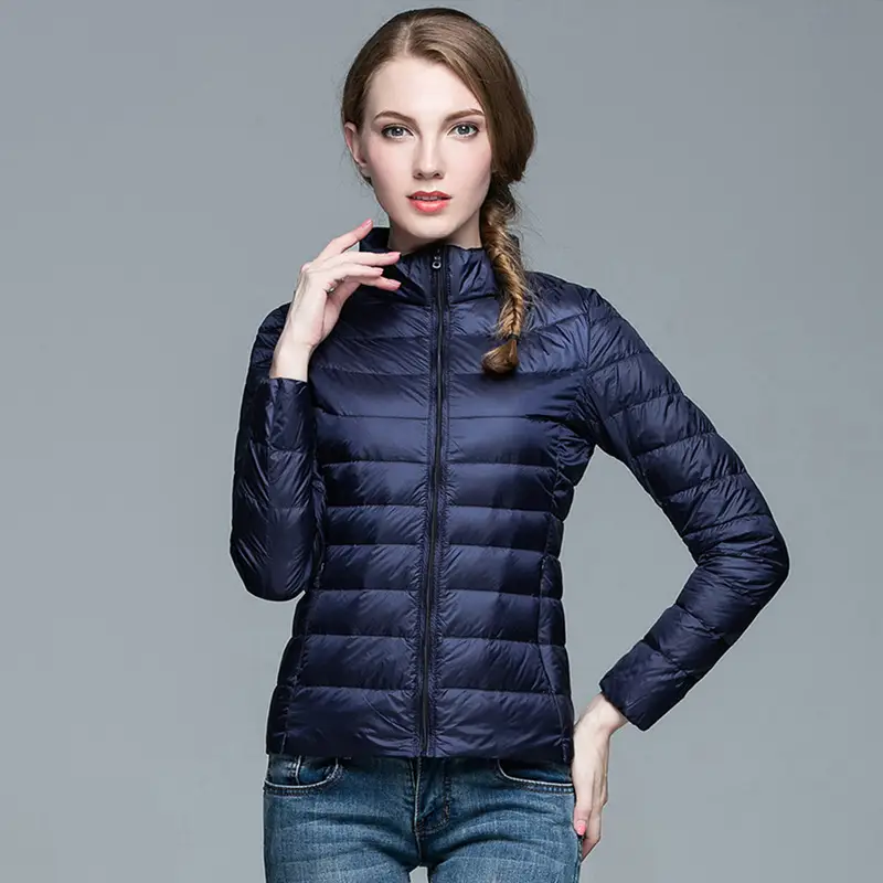 Women's 2025 Lightweight Down Jacket Blue Cross-Border - Image 8