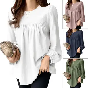 Women Vintage Dot Beach Dress Long Sleeve Collar — feature 9