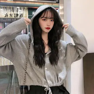 White Hooded Hoodie with Drawstring Waist & Cap