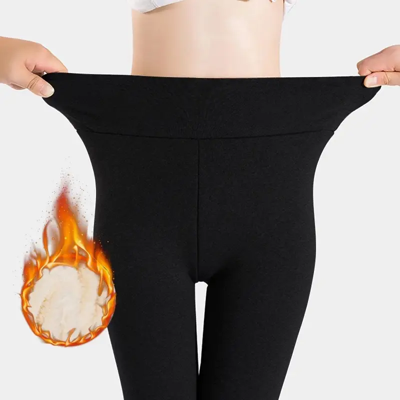Women's Navy Blue Padded Winter Leggings with "Soft Clouds" Logo - Image 14