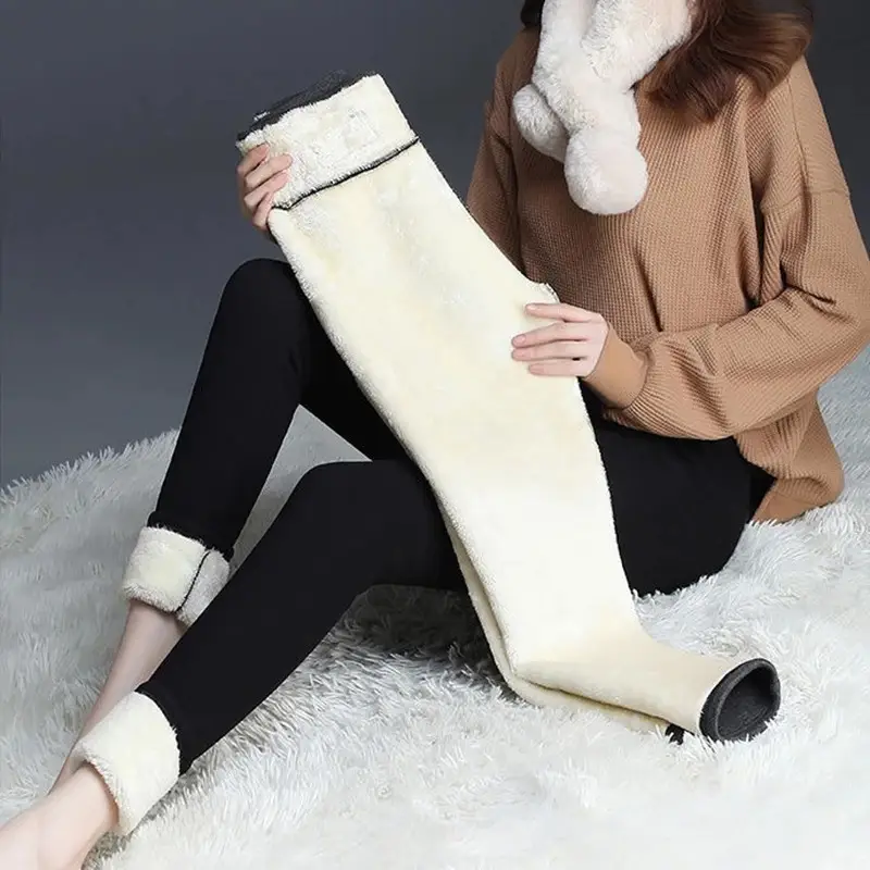 Women's Navy Blue Padded Winter Leggings with "Soft Clouds" Logo - Image 15