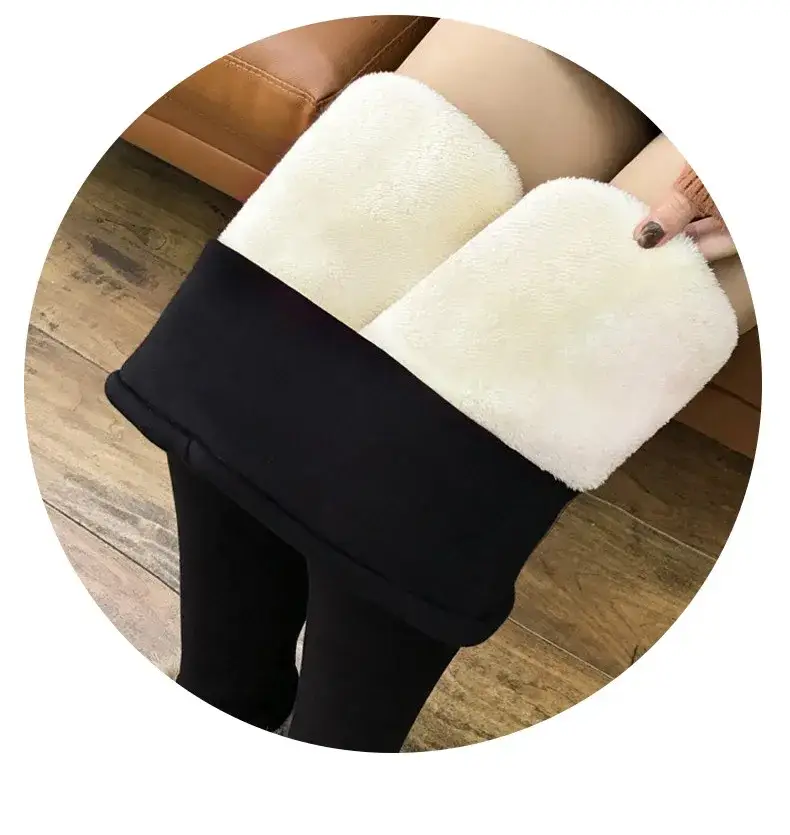 Women's Navy Blue Padded Winter Leggings with "Soft Clouds" Logo — feature 7