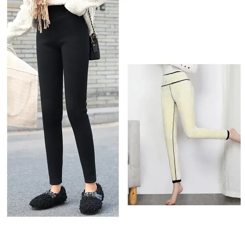 Women's Navy Blue Padded Winter Leggings with "Soft Clouds" Logo — feature 8