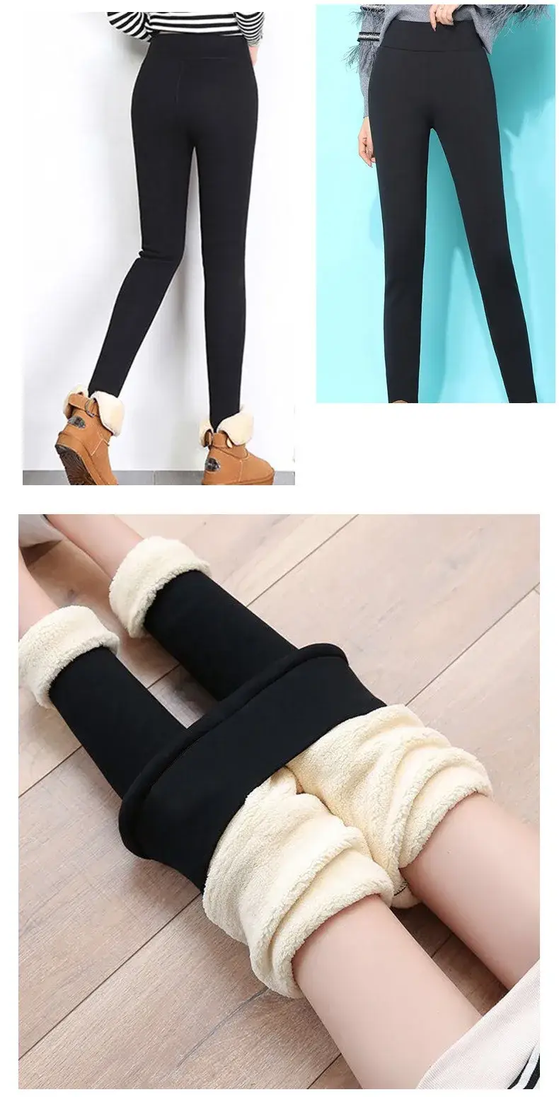 Women's Navy Blue Padded Winter Leggings with "Soft Clouds" Logo — feature 9