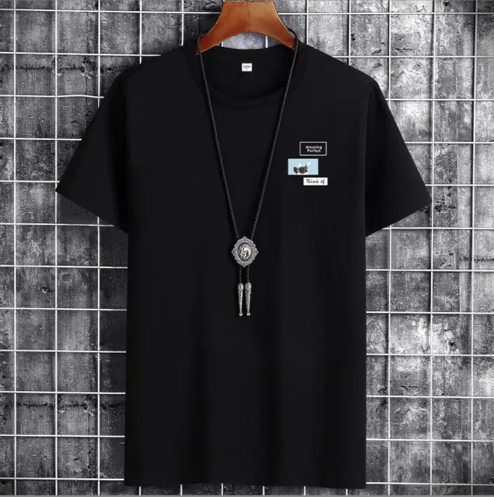 Men Yellow Cotton T-Shirt Round Neck Loose Fit - Image 11