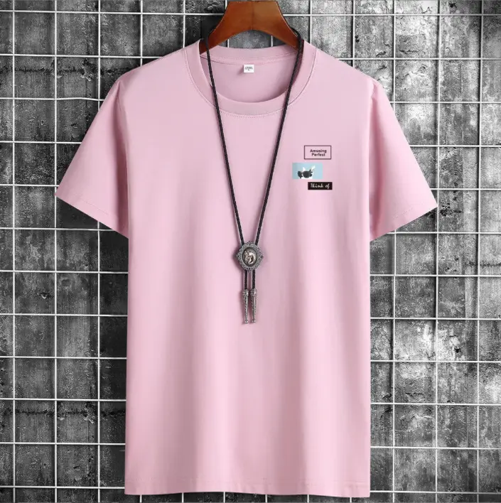 Men Yellow Cotton T-Shirt Round Neck Loose Fit - Image 13