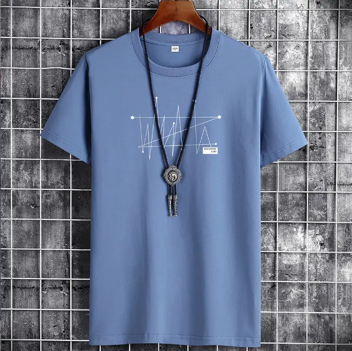 Men White Heart Print T-Shirt Casual Spring Autumn - Image 11