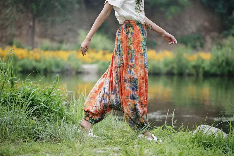 Tie-Dye Harem Pants Large Crotch Loose Casual Wear - Image 2